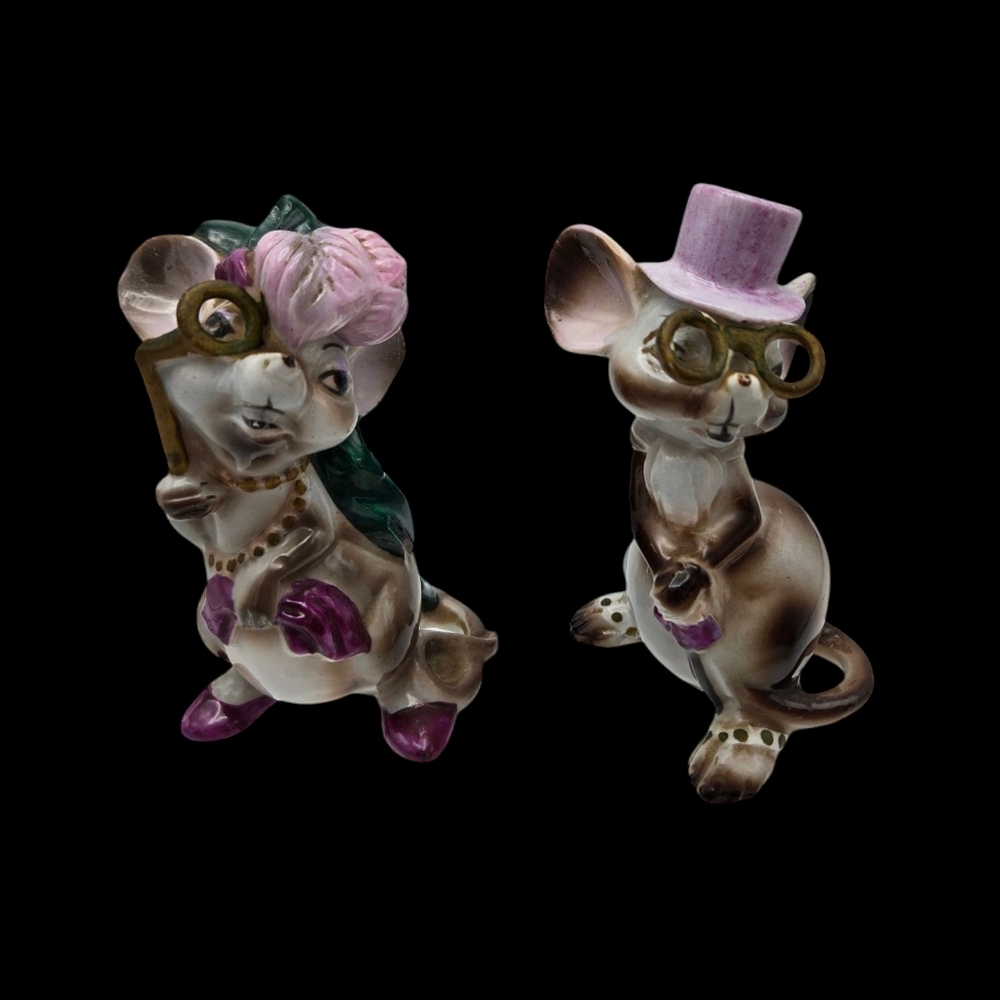 MCM Vintage Wales Kitsch Mice Anthropomorphic Figurines Japan